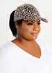 Leopard Faux Leather Ponytail Hat, Pink image number 0