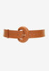Oversized Faux Leather Belt, Cognac image number 1