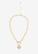 Gold Pave Heart Pendant Necklace, Gold image number 0