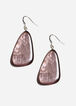 Resin Stone Drop Earrings, White image number 0