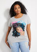 Spoiled Diva Graphic Portrait Tee, Heather Grey image number 0