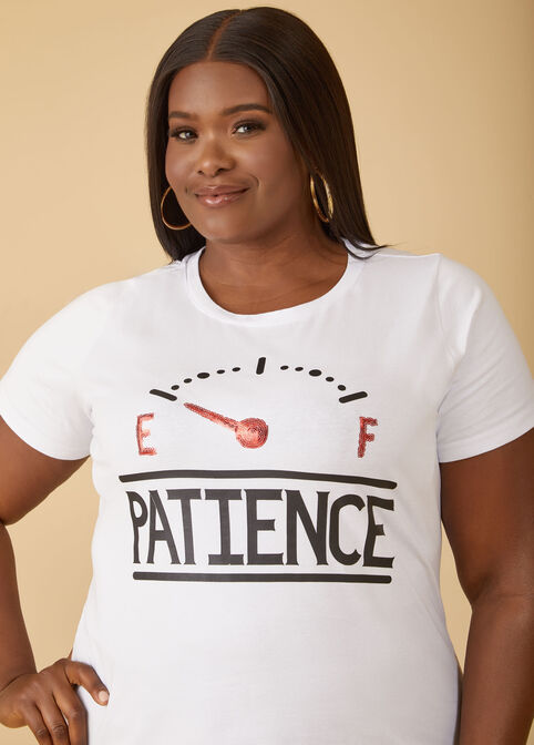 Patience Graphic Tee, White image number 3