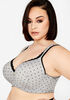 Dot Butterfly Full Coverage Bra, Heather Grey image number 1