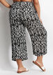 Abstract Wide Leg Pant, Black White image number 1