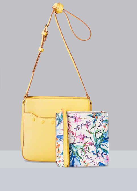 Anne Klein Faux Leather Crossbody, Yellow image number 2