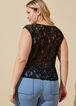 Lace Corset Top, Black image number 1