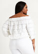 Ruffle Off The Shoulder Top, White image number 1