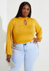 Cutout Belted Crop Top, Gold image number 0