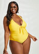 Nicole Miller Knotted Swimsuit, Yellow image number 2