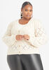 Cropped Chenille Cardigan, Ivory image number 0