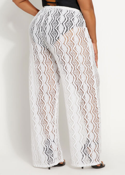Dalin Wide Leg Swim Cover Up Pant, White image number 1