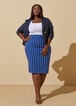 Pinstriped Power Twill Skirt, Cobalt image number 4