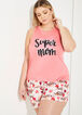 Cozy Couture Super Mom Shorts Set, Pink image number 2