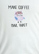Rene Rofe Coffee Owl PJ Shorts Set, Light Pastel Blue image number 2