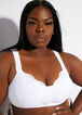 Lace & Mesh Posture No Wire Bra, White image number 3