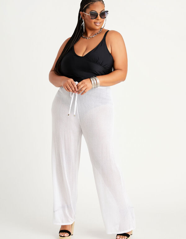 Open Knit Pants, White image number 0