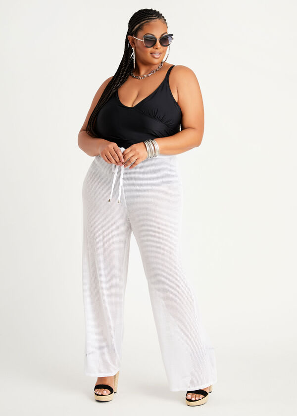 Open Knit Pants, White image number 0