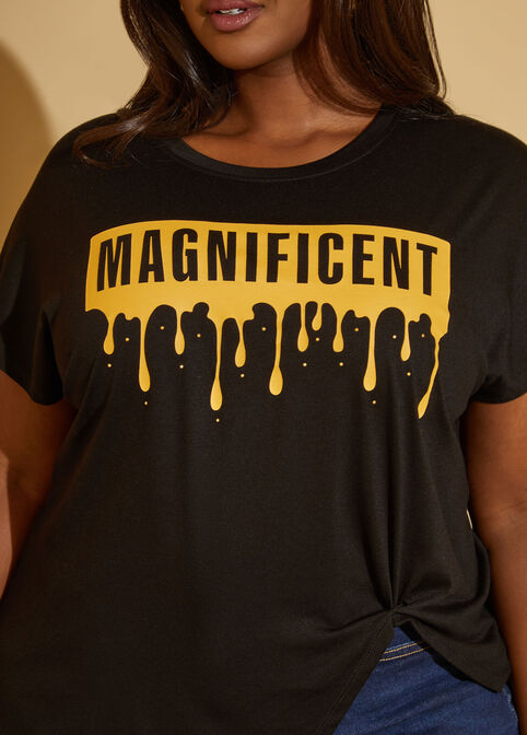 Magnificent Graphic Tee, Black image number 3