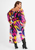 Printed Hi Low Duster, Fuchsia Red image number 1