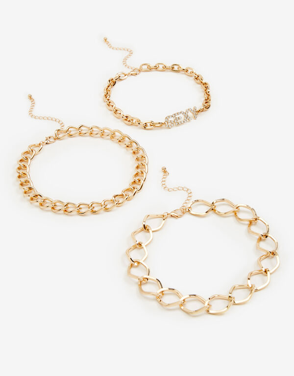 Sexy Gold Tone Anklet Set, Gold image number 1