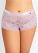 Lace Cutout Back Cheeky Boyshort, Lavender Field image number 0