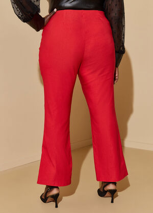 Pull On Straight Leg Trousers, Red image number 1