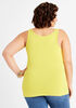 Knot Front Cotton Tank Top, Warm Olive image number 1