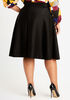 Belted Knit A Line Skirt, Black image number 1