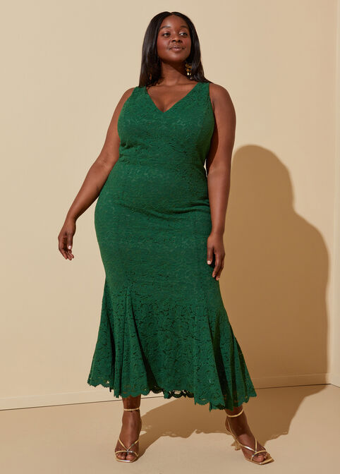 Plus Size Corded Lace Maxi Dress Plus Size Gown Formal Dresses image number 0