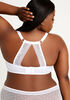 Lace Racerback No Wire Bra, White image number 2