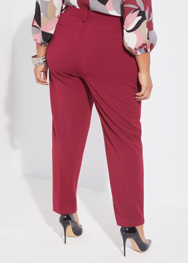 Stretch Crepe Ankle Pants, Rhododendron image number 1