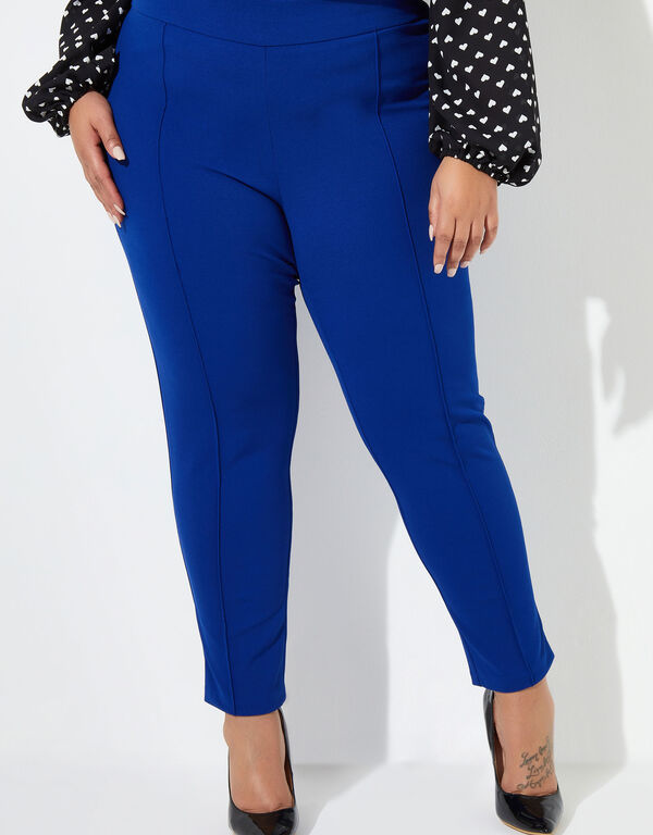 Pintucked Crepe Ankle Pants, Royal Blue image number 0