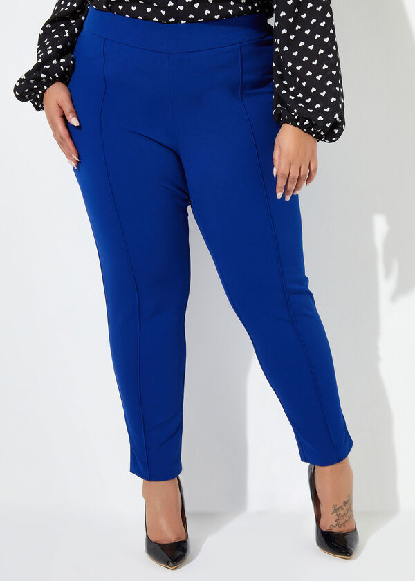 Pintucked Crepe Ankle Pants,  image number 0