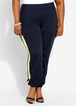 Colorblock High Waist Joggers, Navy image number 0