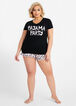 YMI Pajama Party PJ Short Set, Black image number 3
