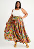 Tie Front Tropical Maxi Skirt, Multi image number 2