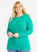 Plus Size Top Stretch Knit Fall Essentials Sweater Plus Size Knits image number 0