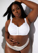 Lace & Mesh Posture No Wire Bra, White image number 0