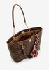 Anne Klein Quilted Tote, Chocolate Brown image number 2