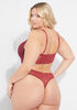 Lace And Mesh Bustier Set, Racing Red image number 1