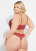 Lace & Mesh Bustier Set, Racing Red image number 1