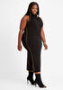 Studded Halter Bodycon Dress, Black image number 0
