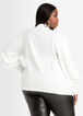 Baseball Sweater Cardigan, White image number 1
