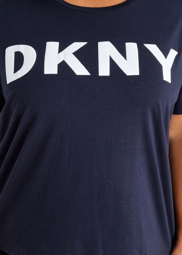 DKNY Block Logo T Shirt, Navy image number 2