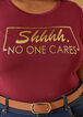 Shhhh No One Cares Graphic Tee, Rhododendron image number 2