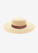 Embellished Wide Brimmed Straw Hat, Natural image number 2