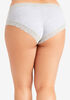 Lace Trim Cotton Cheeky Panty, Heather Grey image number 1