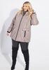 Quilted Hooded Puffer Coat, Tan image number 0