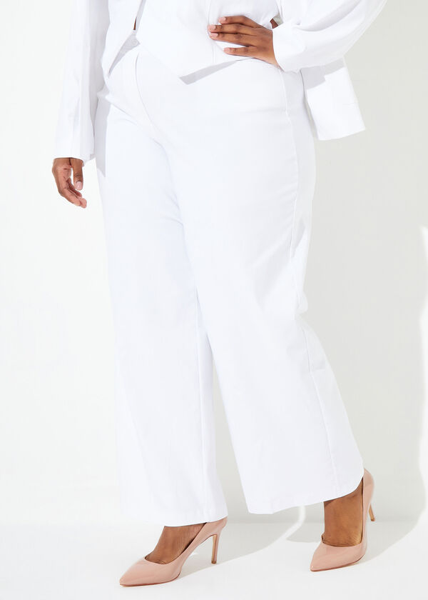 Straight Leg Power Twill Pants, White image number 3