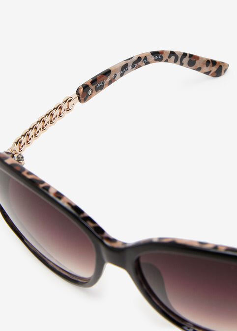 Tinted Chain Link Sunglasses, Black image number 3